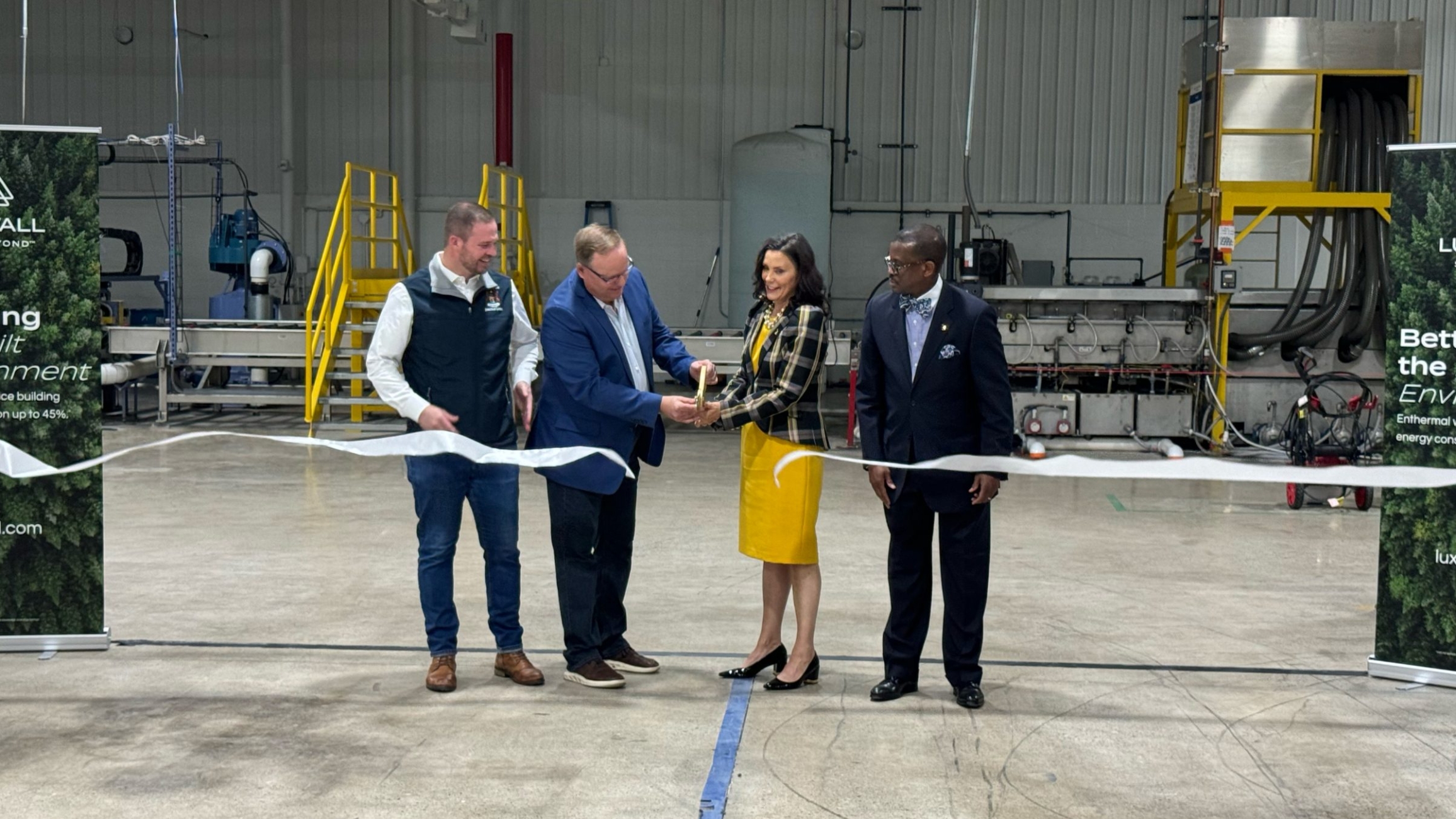 Alongside Governor Whitmer, LuxWall celebrates opening of new advanced glass production facility, part of $165-million investment in Michigan creating 450+ local jobs